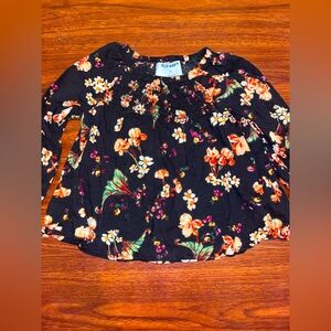 Old navy long sleeve toddler girls floral blouse